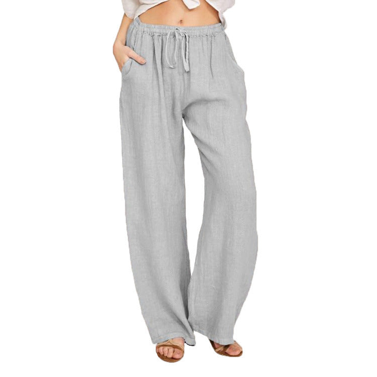 Casual Pants Men Loose Wide Leg Simple